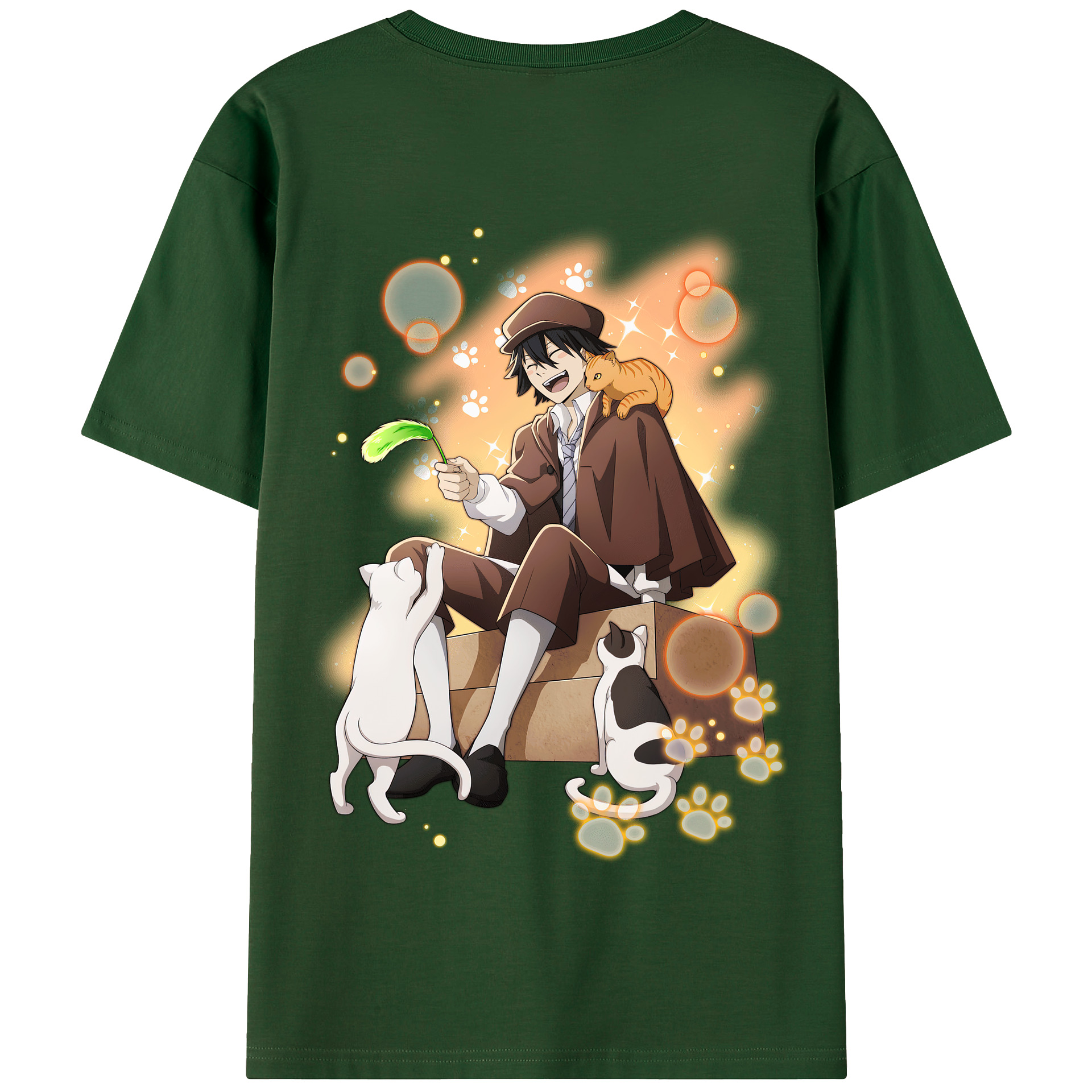 （画像用） 文豪ストレイドッグス Bungo Stray Dogs 綿100％半袖Tシャツ（背面プリント）